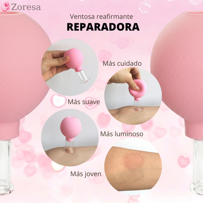 Ventosa reparación de piel