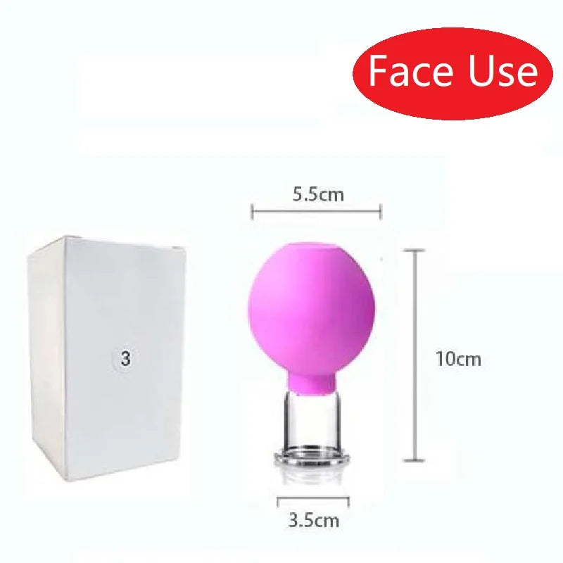 Slimming Face Sucker Suction Cup Vacuum Cupping Jar Cellulite Massager for Beauty Facial Eye Chineses Cupping Acupuncture
