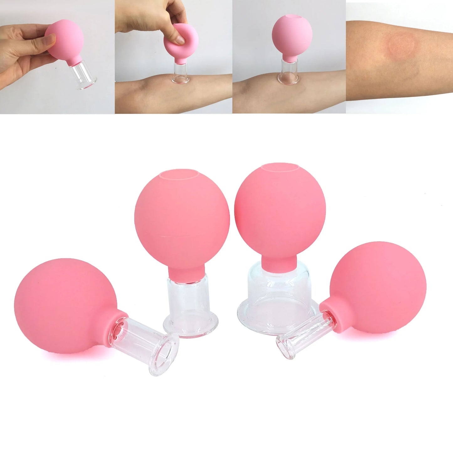 Slimming Face Sucker Suction Cup Vacuum Cupping Jar Cellulite Massager for Beauty Facial Eye Chineses Cupping Acupuncture