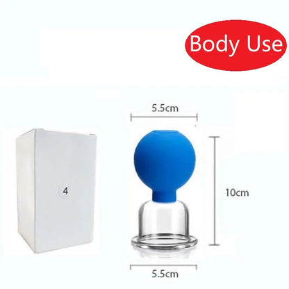 Slimming Face Sucker Suction Cup Vacuum Cupping Jar Cellulite Massager for Beauty Facial Eye Chineses Cupping Acupuncture