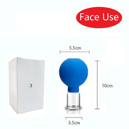 Slimming Face Sucker Suction Cup Vacuum Cupping Jar Cellulite Massager for Beauty Facial Eye Chineses Cupping Acupuncture